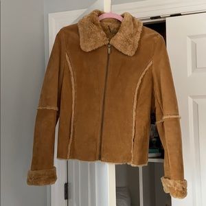 Winlit fleece lined leather jacket